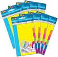 Redi-Tag Divider Sticky Notes, Tabbed Self-Stick Lined Notepads, 480 Ruled Notes, 4" x 6", 8 Books Per Pack, Assorted Colors (B29508)