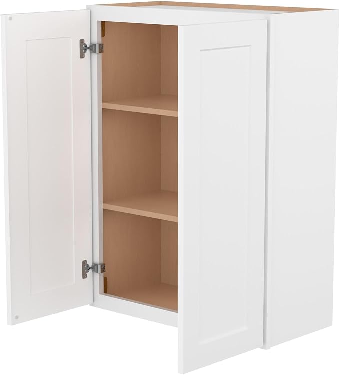 Furinno Shaker 3-Tier Wall Kitchen Cabinet, 2-Door, White