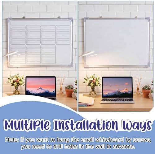 Lincia 18" x 24" Magnetic to Do List Whiteboard, Weekly Planner, White
