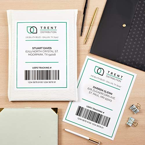 Avery® Printable Shipping Labels, 5.5" x 8.5" Customizable Stickers, White, 200 Blank Mailing Labels, Great for Mailing, Shipping, Organizing, and More (8426)
