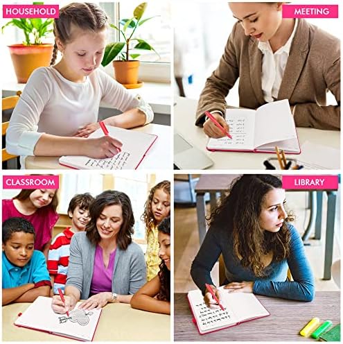 feela 3 Pack Notebooks Journals Bulk, Hardcover Notebook Classic Ruled Lined Journals with Pen Holder for Women Girls School Business Supplies, with 3 Black Pens, 120 GSM, 5.1”x8.3”, A5, Berry