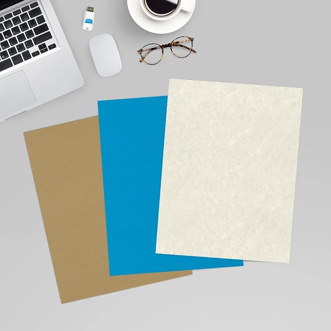 LUXPaper 8.5" x 11" Paper | Letter Size | Cream Parchment | 60lb. Text | 250 Qty