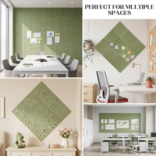 Felt Bulletin Board Tiles 48x36 12 Pack Sound Absorbing Wall Panels