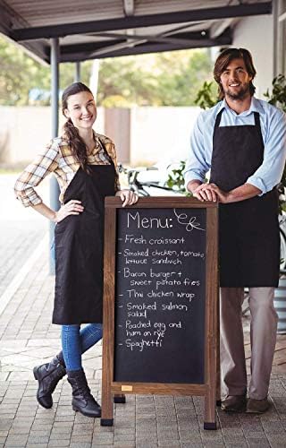 Arteza 40x20 Inch A-Frame Chalkboard Easel Set, Outdoor Chalkboard Sign with Chalk Sticks, Chalk Markers, Erasers, and Stencils, Standing Sign, Office Supplies for Businesses, Announcements & Events