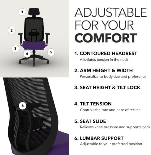 HON Altern Ergonomic Office Chair, Office Desk Computer Chair, Iris
