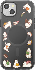 PopSockets iPhone 15 Plus Phone Case with MagSafe- Spooky Book Club | Magnetic, Wireless Charging, Camera & Drop Protection, Witchy, Halloween, Horror