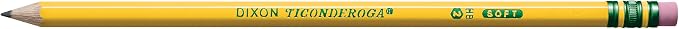 Ticonderoga Wood-Cased Pencils, Pre-Sharpened, 2 HB Soft, Yellow, 30 Count, 6 Packs/180 Count Total