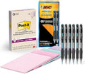 BIC Break Resistant Mechanical Pencils with Erasers, No. 2 Medium Point, 12-Count Pack and Post-it 100% Recycled Paper Super Sticky Notes, Lined, 4 in. x 6 in., 4 Pads, 45 Sheets per Pad