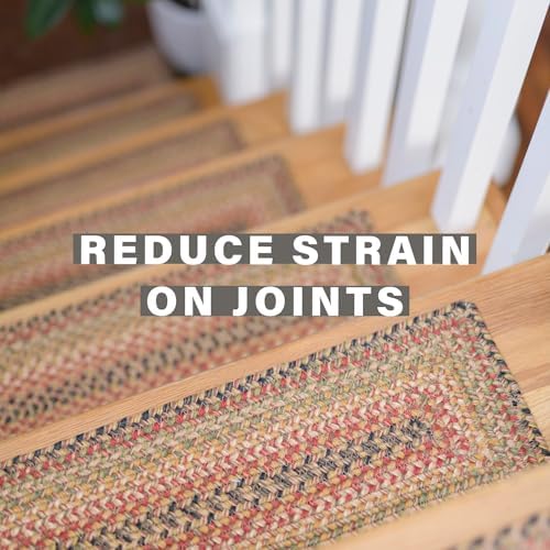 Homespice Kingston Jute Braided Stair Treads, Oval 8x28 Set of 13