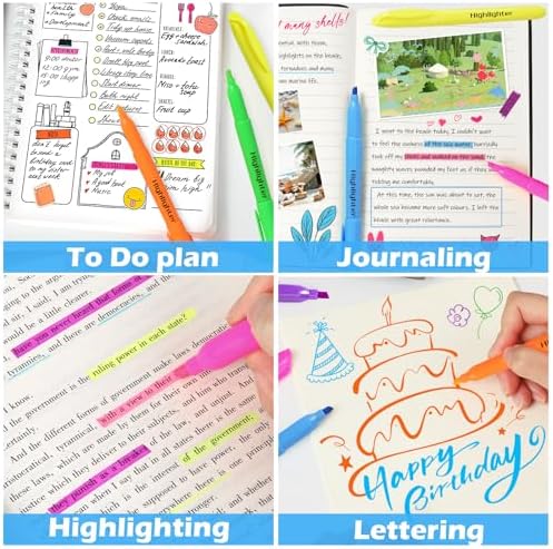 KIZZYEA 168 Pack Highlighters in 6 Assorted Colors, Chisel Tip Dry-Quickly Highlighters Bulk, No Bleed Highlighter Markers for Adult Kids, Office Classroom Must Have, School Supplies for Teachers