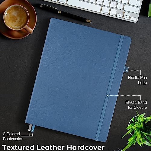 Graph Paper Notebook,Large 8.5 x 11 Hardcover Leather Journal for Women Men