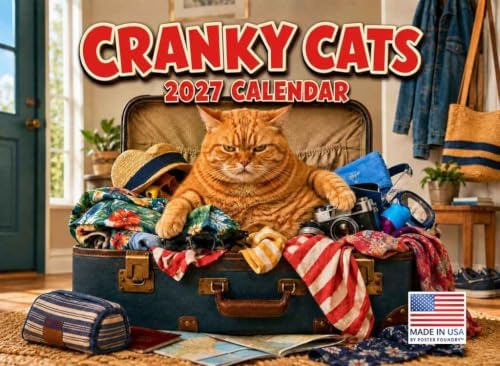 Cranky Cats Calendar 2027 Bad Cat Monthly Wall Calender 12 Month