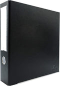 3-Ring Premium Round-Ring Binder - Black, 3" Spine, by Bindertek | 450 Sheet Capacity, 2" Round Rings, Linen-Textured Covers, Steel Reinforced Edges, Spine Label Included
