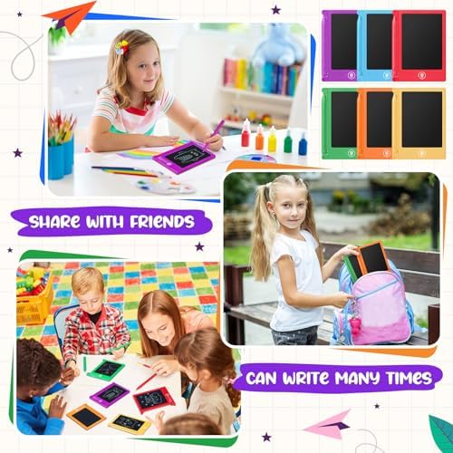 Nezyo 16 Pack 4.5 Inch Mini LCD Writing Tablet for Kids,6 Colors