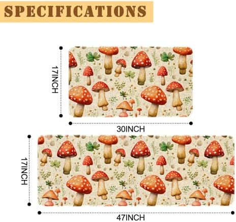 Kitchen Rugs and Mats Set of 2,Floor Mats for Home Kitchen Decor Mat