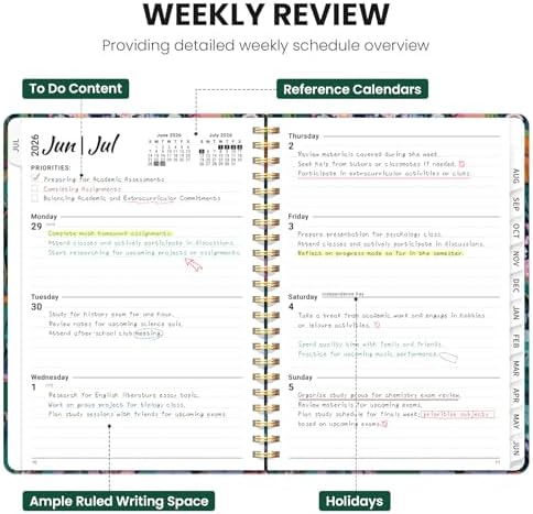 ZOTIA Planner 2026-2027 Weekly & Monthly Calendar Planner Jul 2026-Jun 2027