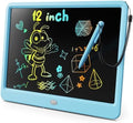 KOKODI LCD Writing Tablet, 12 Inch Colorful Toddler Doodle Board Drawing Tablet, Erasable Reusable Electronic Drawing Pads, Educational and Learning Toy for 3-6 Years Old Boy and Girls(Blue)
