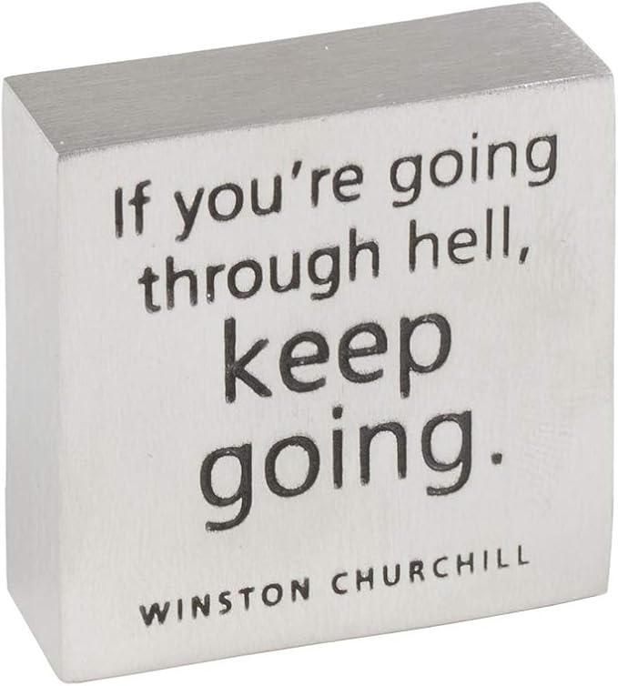 Keep Going Paperweight | Handcrafted Pewter Paperweight For Desk Home And Office | Made In USA