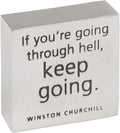 Keep Going Paperweight | Handcrafted Pewter Paperweight For Desk Home And Office | Made In USA