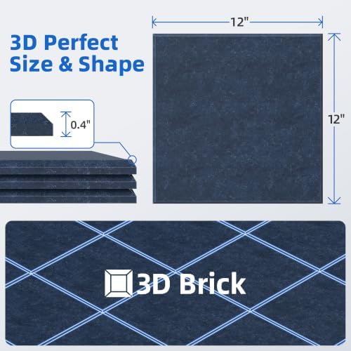 20 Pack Acoustic Panels with Self Adhesive Sound Proof Foam Panels for Wall