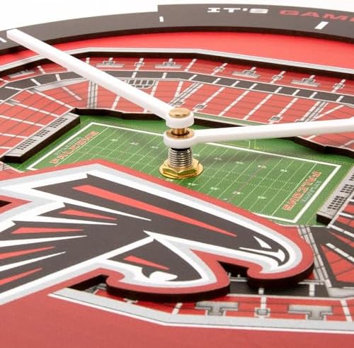 YouTheFan NFL Atlanta Falcons StadiumView 3D Wall Clock