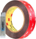 CANOPUS Double Sided Tape, 5952 Heavy Duty Mounting Tape, Strong Bond & Weatherproof Seal Strip for Automotive Mounting, Picture and Photo Frame, Poster, Craft, 1 in x 15 ft, Black, Made in USA