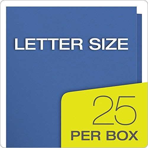 Oxford Twin Pocket Folders with Fasteners, Letter Size, Royal Blue, 25 per Box (57712) (Pack of 2)