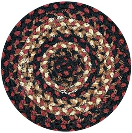 Homespice Prescott Braided Trivets Ideal as Pot Holders, Round 8" Set of 6