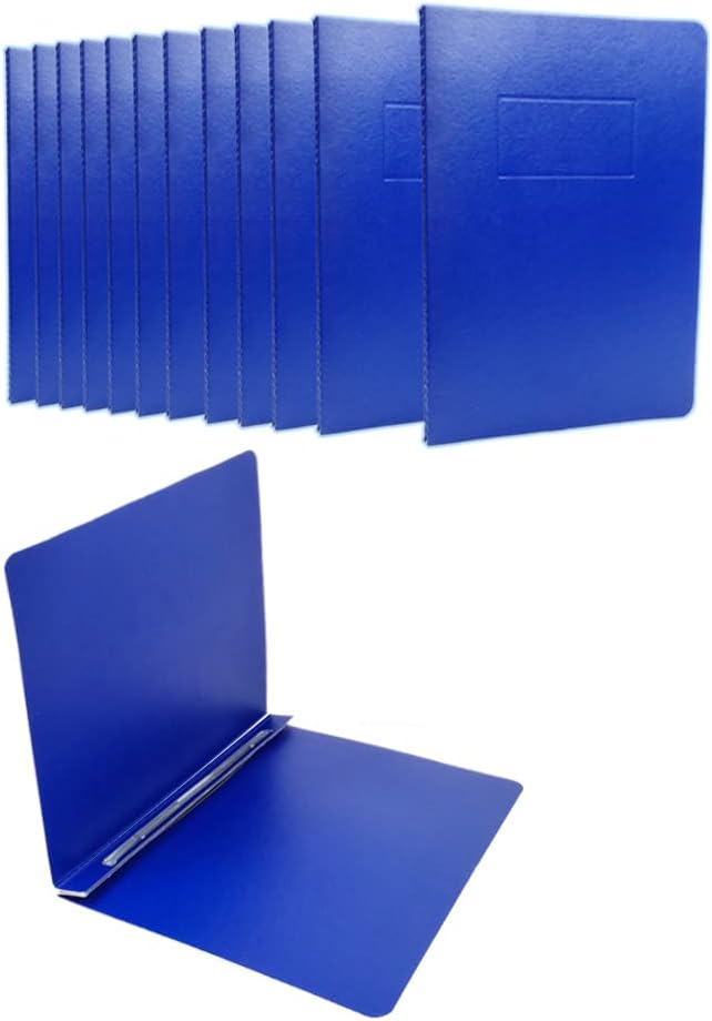 Fiberboard Binder, 8.5 Inch Centers, 3 Inch Capacity, Letter Size, for Pressboard Report Cover,12 per Box (Blue)