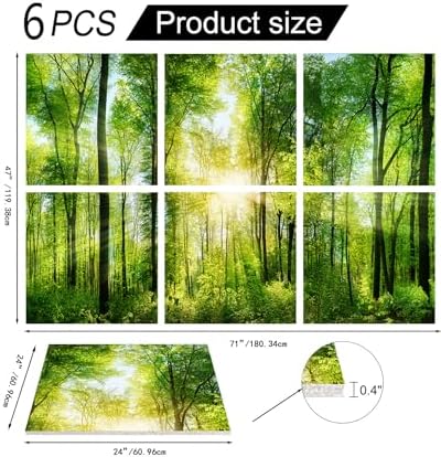 YPY Sound Absorbing Wall Art Forest Trees, Acoustic Panels Sound Proofing