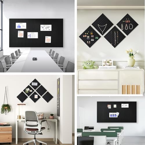 Large Felt Bulletin Board 48" x 24", Black