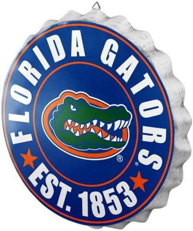 foco NCAA Team Logo Metal Bottle Cap Hanging Wall Sign