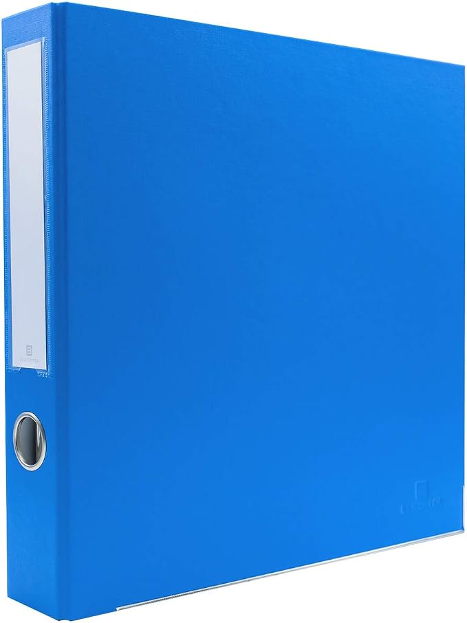 3-Ring Premium Binder - Ocean Blue, 2" Spine, by Bindertek | 325 Sheet Capacity, 1.25" D-Rings, Linen-Textured Covers, Steel Reinforced Edges, Spine Label Included