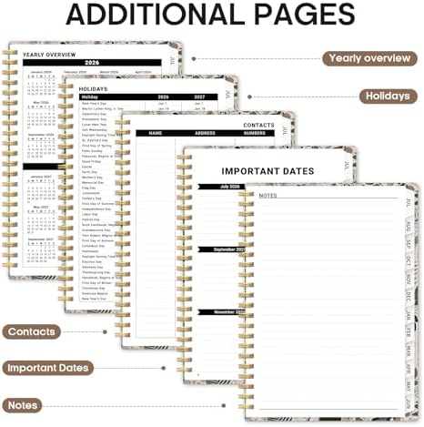Planner 2026-2027, Jul 2026-Jun 2027 Academic Monthly & Weekly Planner | 6.3" x 8.5" Hardcover Pretty Calendar Planner for Women, Spiral Organizer for School Office Home Supplies, Magical Forest