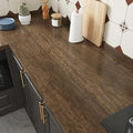 WESTICK Glossy Wood Contact Paper for Countertops Vintage Brown Wood Peel and Stick Wallpaper Waterproof Countertop Contact Paper for Kitchen Table Top Desk Cabinets 15.8" x 196"