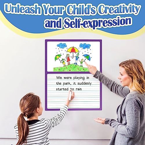 Aizweb Giant Magnetic Draw & Write Paper,Dry Erase Handwriting Lined for Classroom Whiteboard Accessories, Writing Chart Paper Teacher Must Have Homeschool Teaching Supplies,Teacher Essential