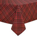 DWCN Christmas Checkered Tablecloth, 60 x 102 Inch, Rectangular, Red