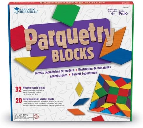 Learning Resources Parquetry Blocks & 20 Pattern Cards
