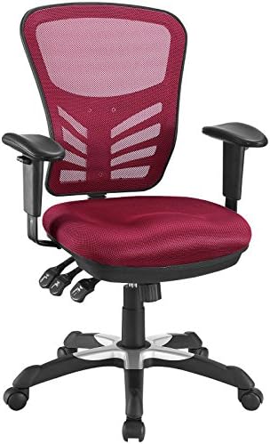 Modway Articulate Ergonomic Mesh Office Chair in Red