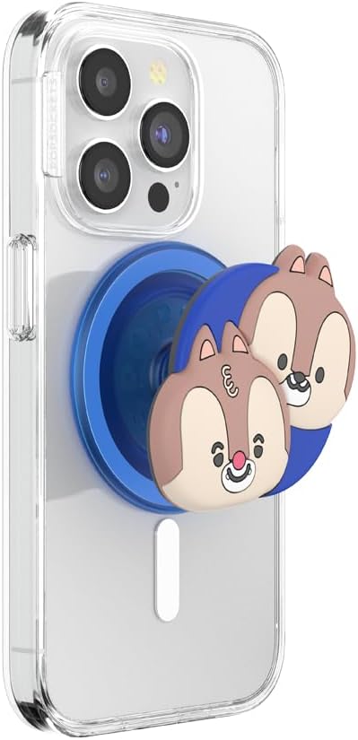 PopSockets Phone Grip for MagSafe, Magnetic Holder- Chip N' Dale | Removable, For Kindle / Android / iPhone, With Magnet, Disney, Mickey Mouse, Minnie, Kawaii, Cute