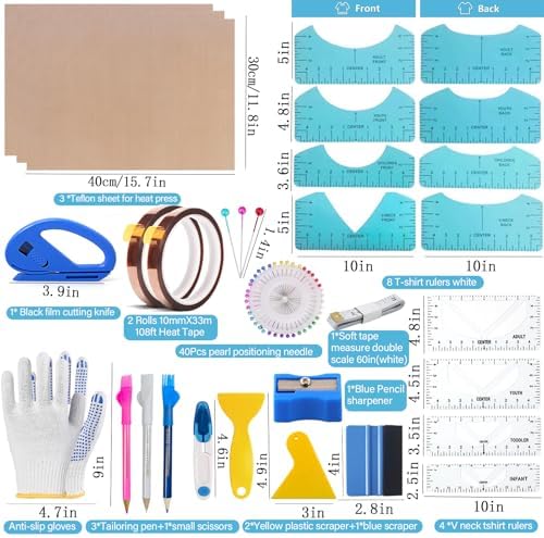 QUKLOGEN Sublimation Shirts Tool Kits