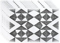 Batmerry Houndstooth Black White Linen Placemats Set of 8, Plaid Abstract Fashion Geometric Washable Table Mats for Kitchen Table Thickened Heat Insulation Dining Set Indoor Outdoor 12X18 in