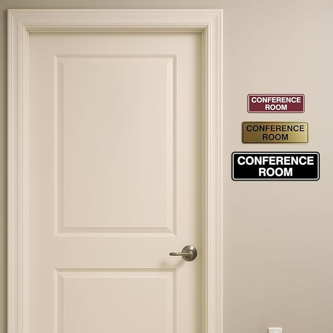Standard Conference Room Sign - Lt Gray - Medium 2 Pack