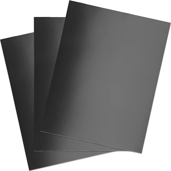 Binditek 13 Mil Glossy Paper Binding Covers, Letter Size, Black, 10 Pack | Paper Binding Presentation Covers, Glossy, 8.5" x 11" Letter Size, 250 GSM, 90 lb, Unpunched, for Business, School Projects