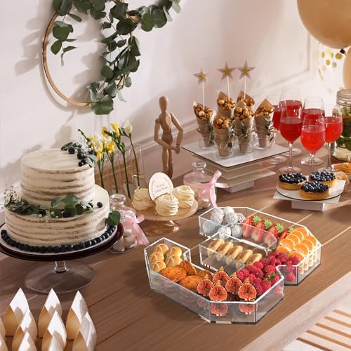 13.8" Acrylic Number Charcuterie Tray, Fillable Charcuterie Box (Number 3)