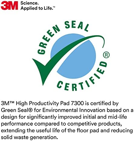 3M 7300 Black 22-Inch High Productivity Pad (5 per Case)