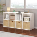 Lateral Filing Lumber Bookshelves Shelves Solid Wood Bookshelf, Floor-standing Storage Rack, Low Bookcase, Cube Storage Unit, Household TV Cabinet, Bay Window Cabinet White 50"L x 9"W x 26"H
