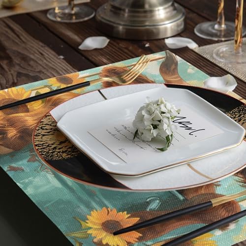 ALAZA Highland Cattle in an Iron Can 1 PC Placemats Rectangle Table Mat for Dining Table Restaurant Kitchen Home Decor, 12" x 18"
