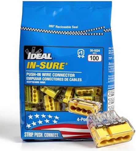 Ideal Electrical in-Sure Push-in Wire Connector, 30-1034P, 100-Pk