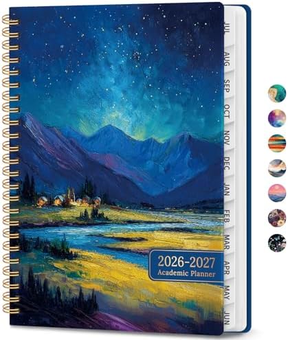 Planner 2026-2027, Weekly & Monthly Academic Calendar, Jul 2026 – Jun 2027